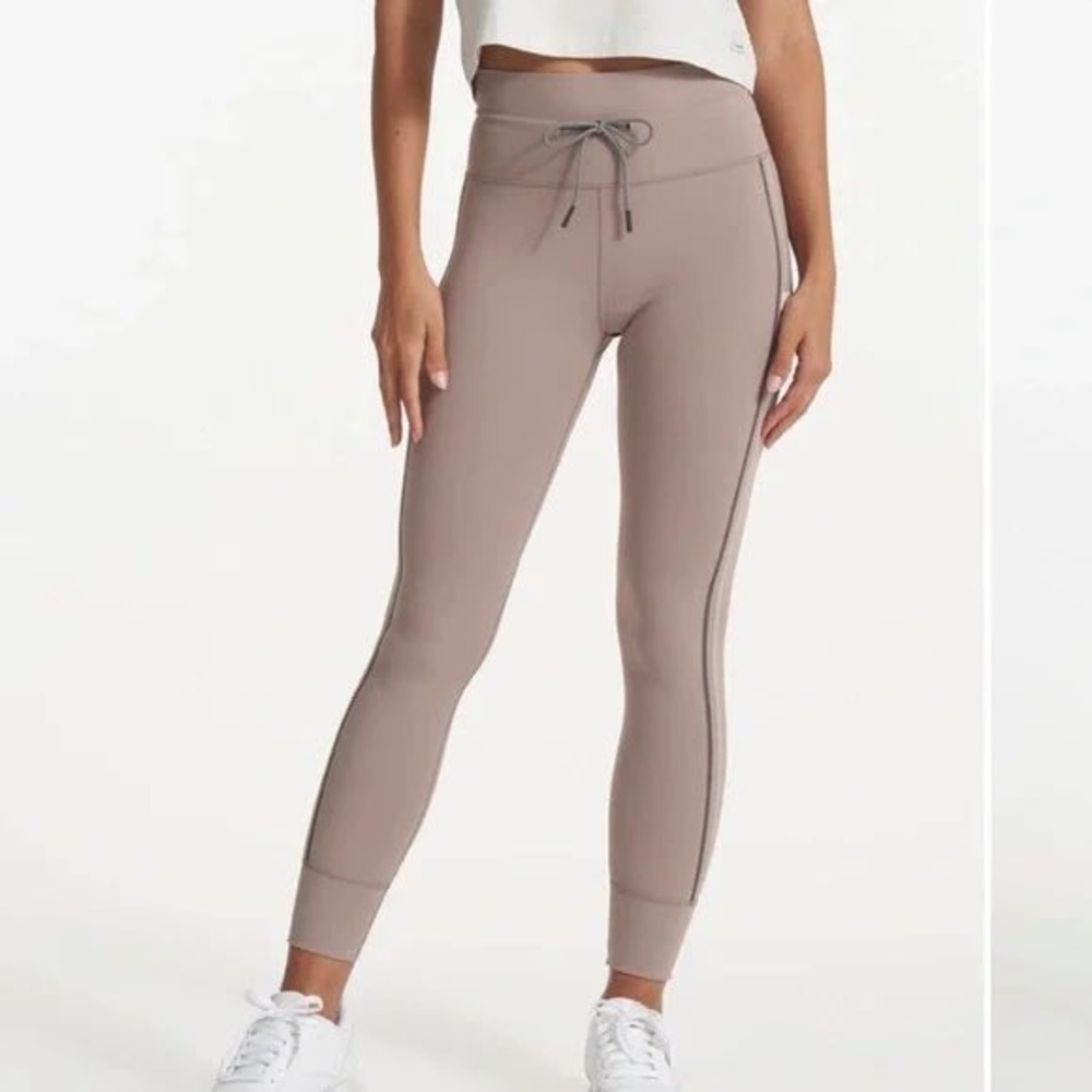 Vuori Daily Leggings Womens Small Mauve Pink High Rise Drawstring Yoga Pants